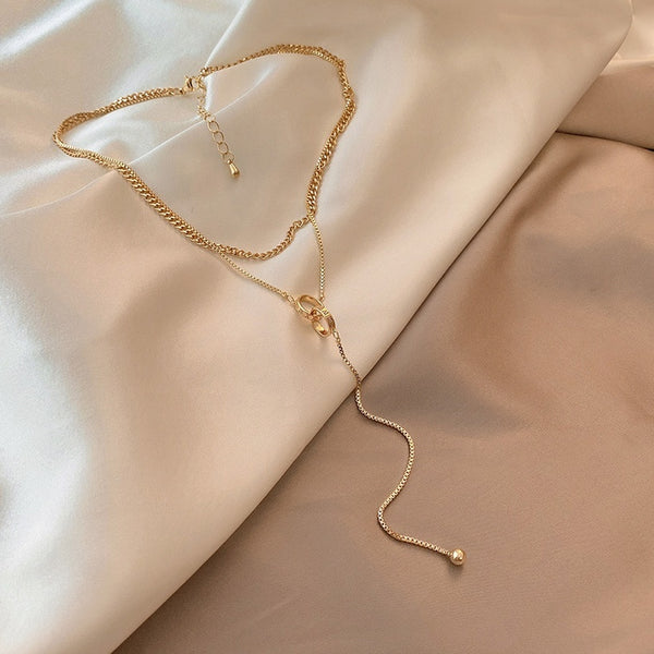 long Layer double tassel necklace - www.QueenofShadezzz.com